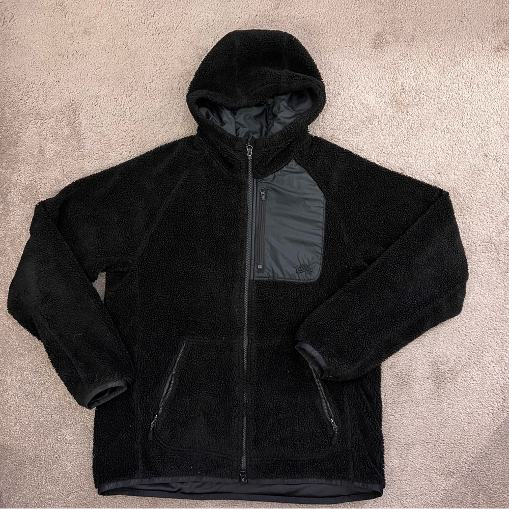 NIKE BLACK TEDDY BEAR JACKET